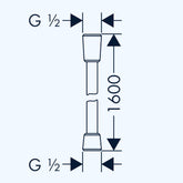 Hansgrohe "Isiflex" Brauseschlauch (1,60 m)